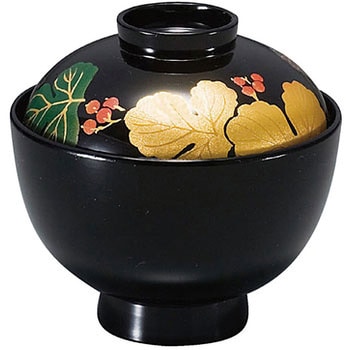 祥 隅丸椀 黒蔦 TA 福井クラフト