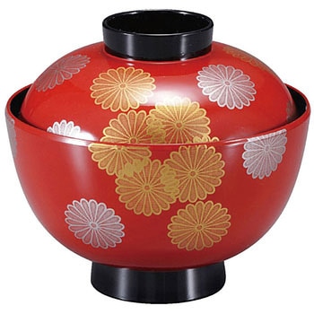 和 越前椀 朱菊詰め TA 福井クラフト