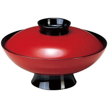 小槌煮物椀 朱ツバ黒 TA 福井クラフト