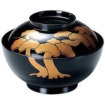 正雑煮椀 黒老松 手塗漆、磨蒔絵 木質 福井クラフト