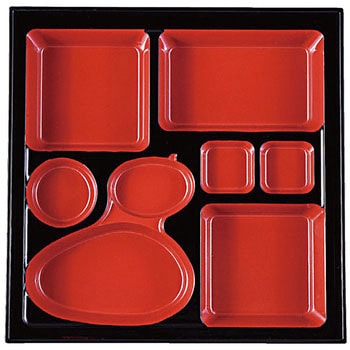 角千筋重用 幕の内仕切 朱天黒 A 福井クラフト