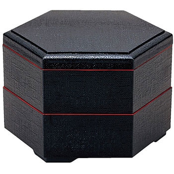 新 布目六角弁当 黒 (蓋) A - 福井クラフト