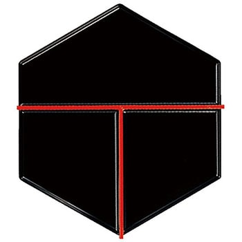 六角弁当用T仕切 黒天朱 A 福井クラフト