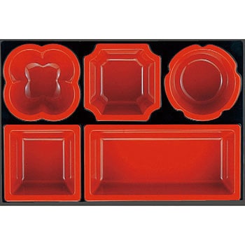 気比用仕切 黒内朱 A - 福井クラフト