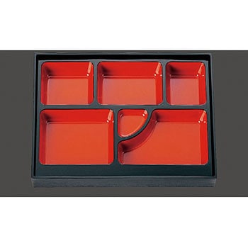 松花堂用DX片渕仕切 朱天黒 A - 福井クラフト