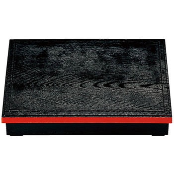 長手木目松花堂 黒渕朱 仕切別 A - 福井クラフト