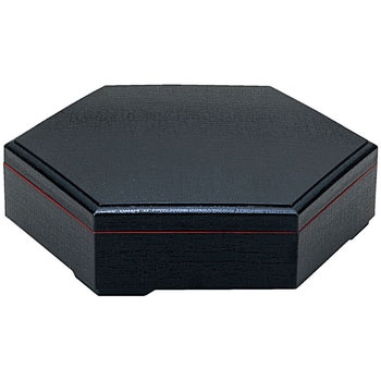 布目六角弁当 黒天朱 (親1ヶ) A 福井クラフト