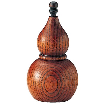 木製ひさご七味入 摺り漆 木 福井クラフト