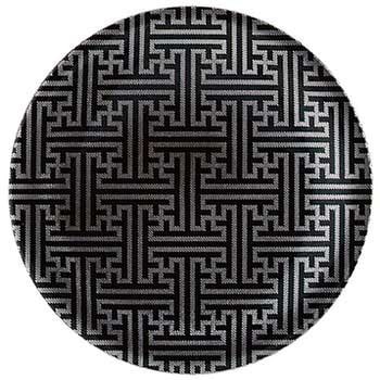 回転寿司皿〈耐熱ABS〉 (特殊印刷) 紗綾銀粉蒔 TA 福井クラフト