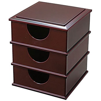 のぞき松花堂 溜裏黒 (親1ヶ) A - 福井クラフト