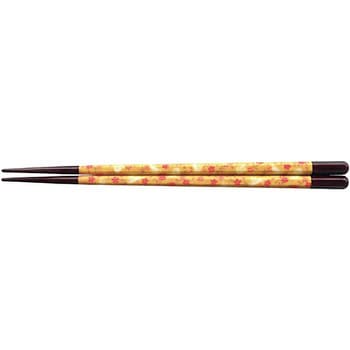 六角木目箸 千代紙花うさぎ PBT 福井クラフト