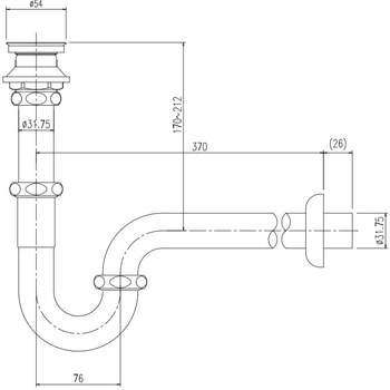 ラウンドデッキボウル 排水金具 INAX(LIXIL)