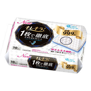 733464 キレキラ 1枚で徹底トイレおそうじシート エリエール 23184412