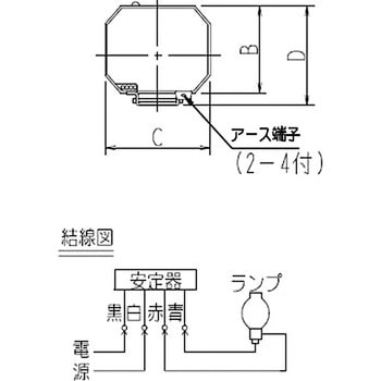 HID200W一般形高力率安定器 岩崎電気 水銀ランプ用安定器 【通販