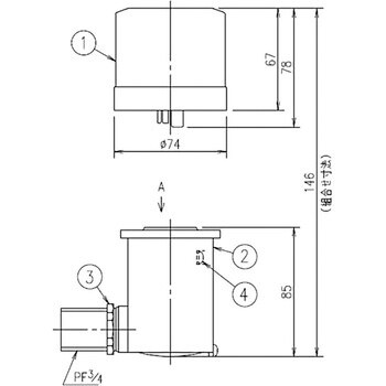 アイ分離形自動点滅器 (JIS規格、電気用品安全法適合品(テスト機能付