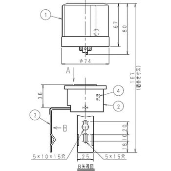 アイ分離形自動点滅器 (JIS規格、電気用品安全法適合品(テスト機能付