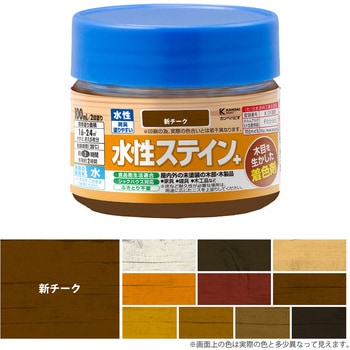水性ステイン+ 水性木材着色剤(木目を活かした半透明着色仕上げ) カンペハピオ