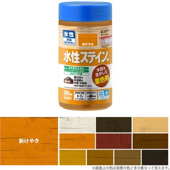 水性ステイン+ 水性木材着色剤(木目を活かした半透明着色仕上げ) カンペハピオ