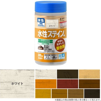 水性ステイン+ 水性木材着色剤(木目を活かした半透明着色仕上げ) カンペハピオ