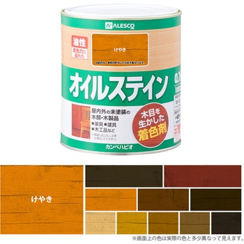 オイルステインA 油性木材着色剤(木目を活かした半透明着色仕上げ) カンペハピオ