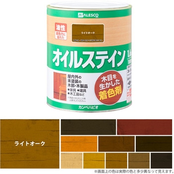オイルステインA 油性木材着色剤(木目を活かした半透明着色仕上げ) カンペハピオ