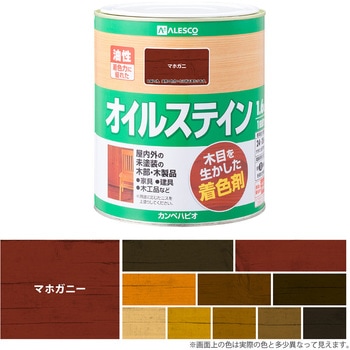 オイルステインA 油性木材着色剤(木目を活かした半透明着色仕上げ) カンペハピオ