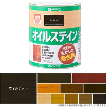 オイルステインA 油性木材着色剤(木目を活かした半透明着色仕上げ) カンペハピオ