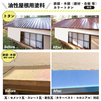 油性アクリルトタン用 油性屋根用塗料 (つやあり) カンペハピオ 【通販