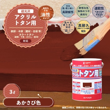 油性アクリルトタン用 油性屋根用塗料 (つやあり) カンペハピオ