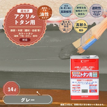 油性アクリルトタン用 油性屋根用塗料 (つやあり) カンペハピオ