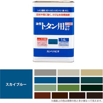 147640641140 油性トタン用 油性屋根用塗料 (つやあり) 1缶(14L