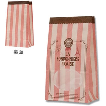 No.4 ストライプパリ 窓付角底袋 HEIKO 23374453