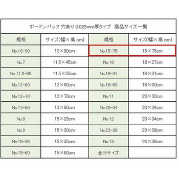ボードンパック 穴あり #25 HEIKO