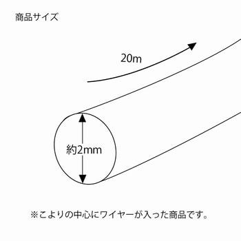 11 クラフト 2×20 ペーパーワイヤー 1巻 HEIKO 【通販サイトMonotaRO】