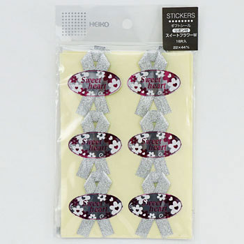 スイートフラワーW リボン付きシール HEIKO 23407195