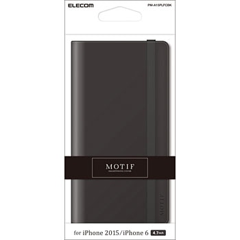 Pm A15plfcbk Iphone6s 6用手帳型カバー ゴムバンド付 1個 エレコム 通販サイトmonotaro