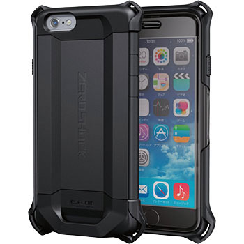 PM-A15ZEROFBK iPhone6s/6用ZEROSHOCKケース シールド 1個 エレコム