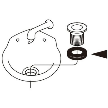 排水栓用二重パッキン SANEI