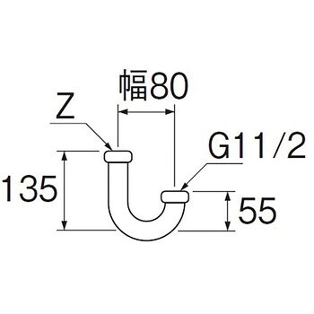 H70-67-38 U管 1個 SANEI 【通販モノタロウ】