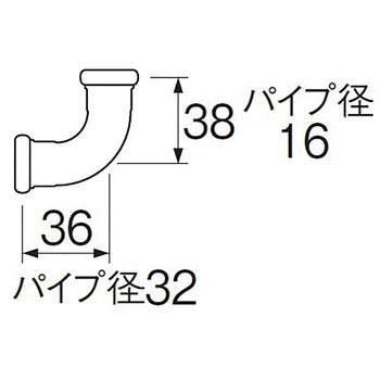 洗浄管連結異径エルボ SANEI