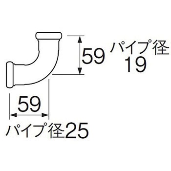 洗浄管連結異径エルボ SANEI