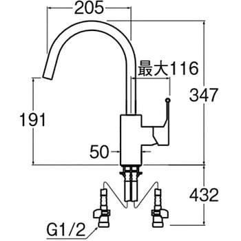 K8751JV-13 シングルワンホール混合栓 1個 SANEI 【通販サイトMonotaRO】