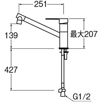 K875JDVZ-1-13 シングルワンホール混合栓 1個 SANEI 【通販サイト