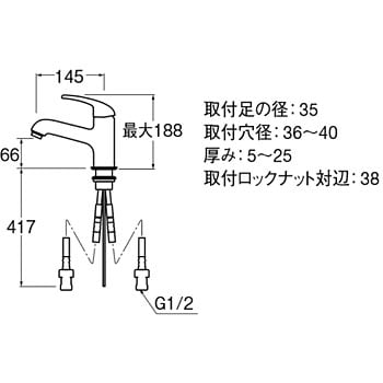 K4710PJK-13 シングルワンホール洗面混合栓 1個 SANEI 【通販サイト