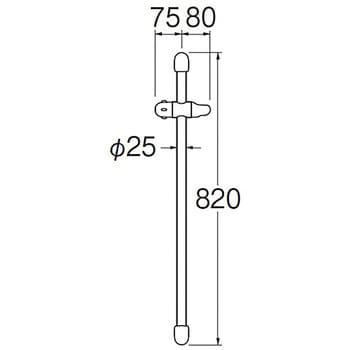 SANEI スライドバー シャワ掛け具付き シャワ角度調節可能 長さ1m