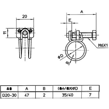 D20 30 ワイヤバンド Sanei 鉄 銅 使用範囲 35 40mm D20 30 1個 通販モノタロウ 23491466