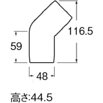 平面エルボカバー45° SANEI