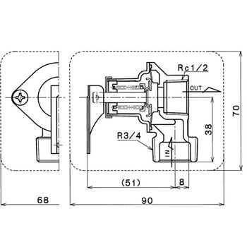 SL35N-F 新基準適合 温水機器用逃し弁【97kPa設定】 ベン