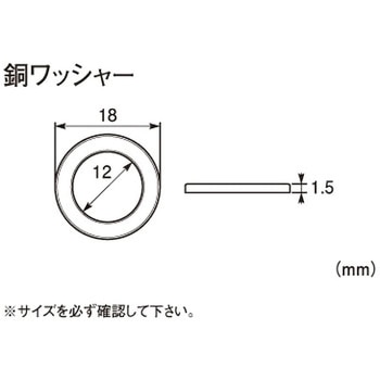 銅ワッシャ KITACO