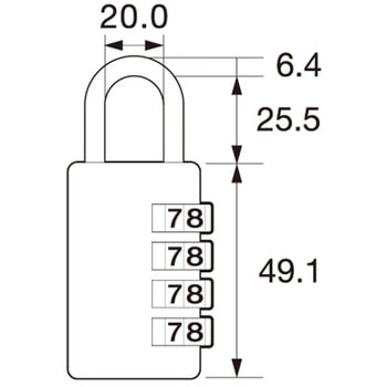 しっかり丈夫な可変式文字合わせ錠 WAKI